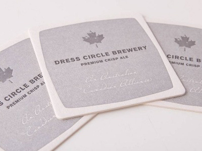 Letter-pressed coasters.