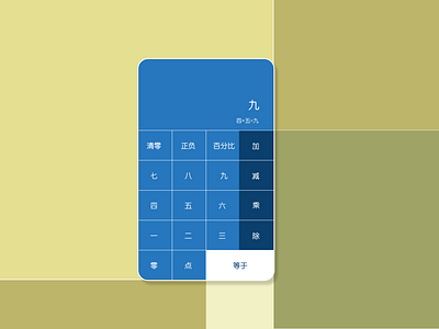 DailyUI #004, a clean calculator with Chinese numerals