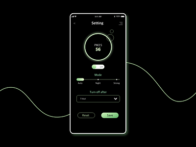 DailyUI #007 Air cleaner setting dailyui dailyui007