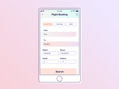 DailyUI068 - flight search 68 dailyui dailyui068 flight search ui