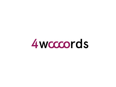 4 WOOOORDS LOGO art branding design flat graphic design illustrator logo typography vector web