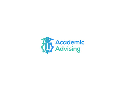 Academic Advising System Logo branding design flat graphic design illustrator logo typography ux vector web