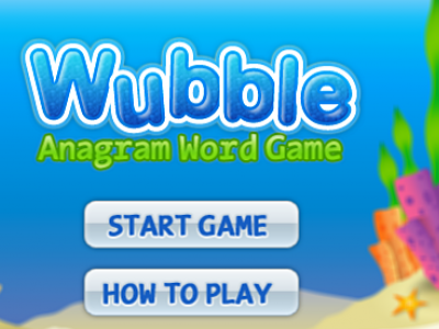 Wubble - Start Screen flash game game screen ui