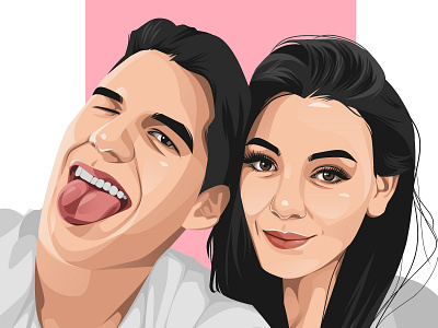 couple funart graphicdesign illustration tracing vector vector art