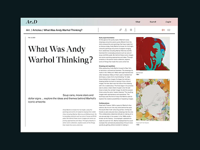 Art News Online Magazine animation article clean design flat magazine media minimal modern news news app typogaphy ui ux web