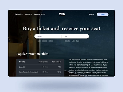 Website Redesign of Ukrainian Railway animation clean design design desktop design flat minimal railway train transportation travel app traveling ui ux web