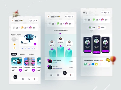 Game Live Tournament app app design app designer coin game design game game live tournament app gaming interface live minimal mobile app tournament ui ui design uiux user experience user interface