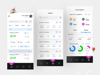 Trading Signal App app design app designer broker forex forex app interface minimal mobile app signal signal app trading trading signal ui ui design user experience user interface