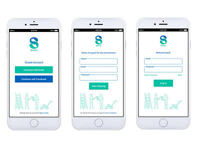 Daily UI Challenge #001 - Sign Up app app design design logo mobile share sign in sign up form uidaily uidailychallenge uidesign