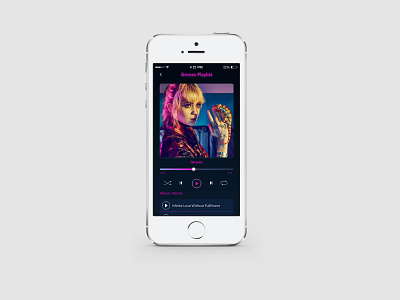 Music Daily UI Challenge #009 - Music Player app design daily daily challenge dailyui dailyui 009 design mobile music music app music app ui ui design uidaily uidailychallenge