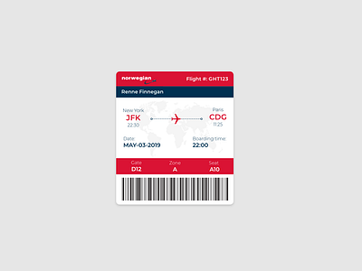 Daily UI Challenge #024 - Boarding Pass adobe xd boarding pass daily daily ui 024 dailyui dailyui 024 mobile ui ui design uidaily uidailychallenge