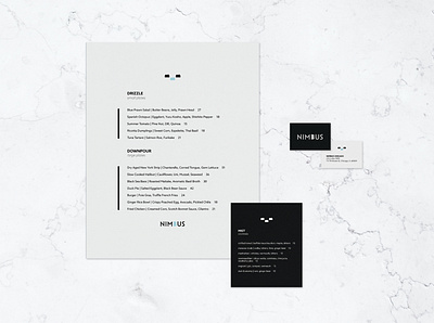 Modern Restaurant Menu and Business Card Designs brand identity branding print design restaurant branding
