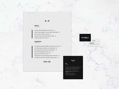 Modern Restaurant Menu and Business Card Designs