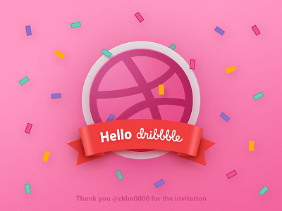 Hello Dribbble! debut hello invite thanks