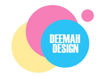 Deemah Design blue design pink yellow