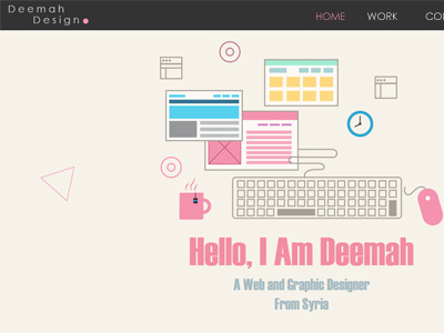 Deemah Design Website deemah design html jscript onepage syria website