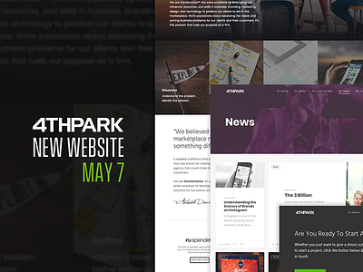 4THPARK: New Website (May 7th) branding digital marketing user experience user interface web design web development website