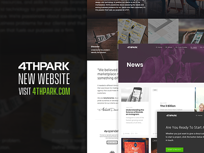 4THPARK: New Website (4thpark.com) branding digital marketing user experience user interface web design web development website
