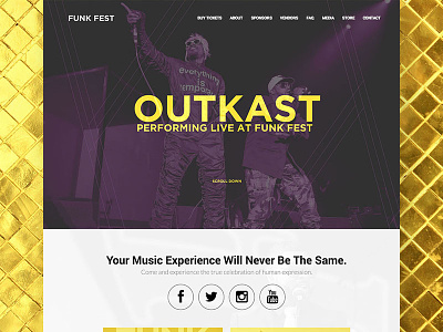 Website: Funk Fest branding festival graphic design hiphop logo music musicfestival musician rapper web design web development website
