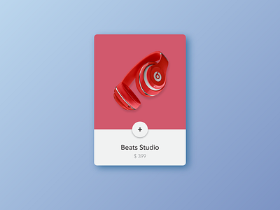 Minimalist product UI design