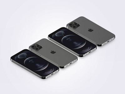 Free Isometric iPhone 12 Pro Mockup