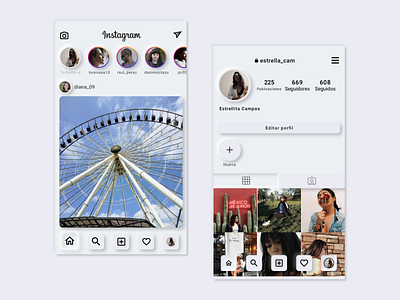 Instagram Neomorphic Redesign