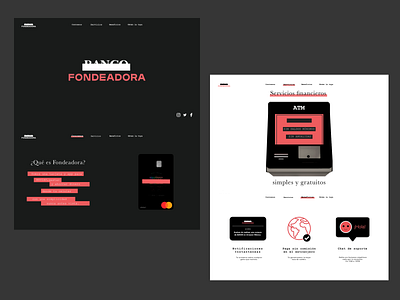 Fondeadora redesign blackandwhite fintech landing design landing page neobank ui web webdesign