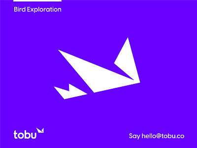 Tobu Bird Exploration abstract animal bird bird logo branding flat icon illustration logo symbol