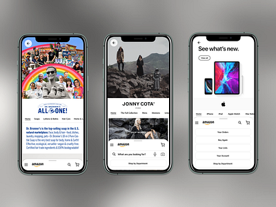 Balancing brand identity and Amazon's marketplace - Redesign amazon app branding dailyui design designer fashion marketplace redesign concept storefront tech ui uidesign uiux ux uxdesign