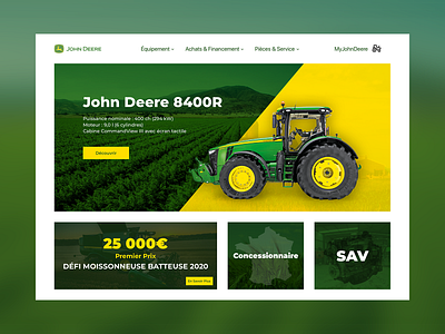 John Deere Website Redesign Concept farm john deere redesign concept redisign sketch tractor webdesign