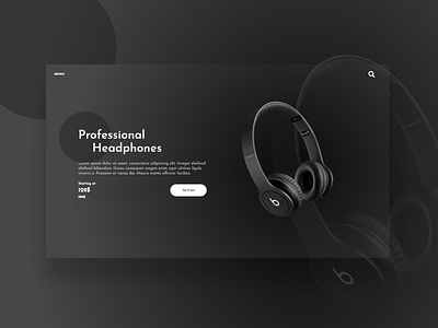 Headphones web design