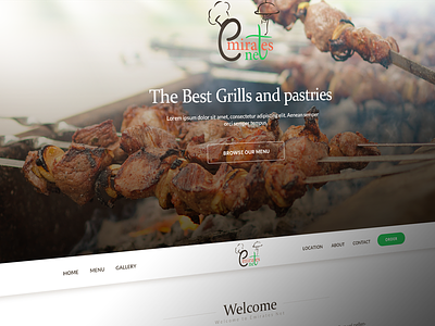 Cafeteria web design cafe emirates net uae ui web design