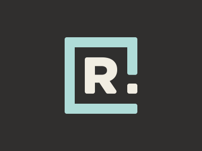 Rancho R box clean geometric logo minimal r r logo simple