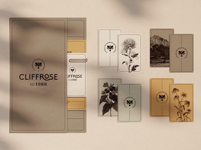Cliffrose—Check In Folder brand identity branding hotel layout logo print typography zion national park