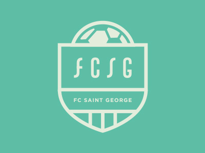 FCSG badge clean crest identity illustration logo seal simple soccer typography
