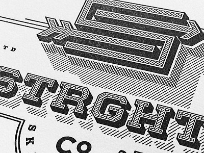 Strght Letterhead Done letterhead letterpress logo print skateboard stationary strght vintage