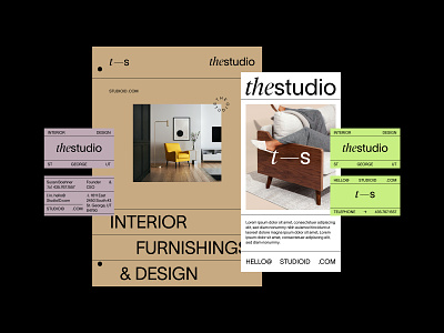 The Studio Explorations architecture branding layout minimal print the studio type