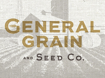 General Grain Logo + Packaging general grain logo package packaging seed texture typography vintage wheat