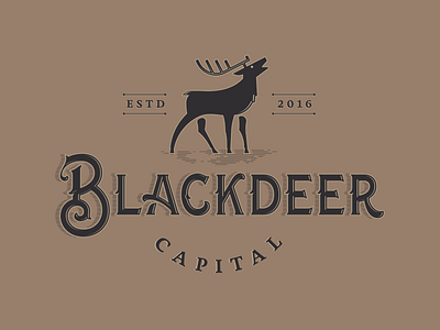 Blackdeer Capital blackdeer deer lockup logo real estate stag typography