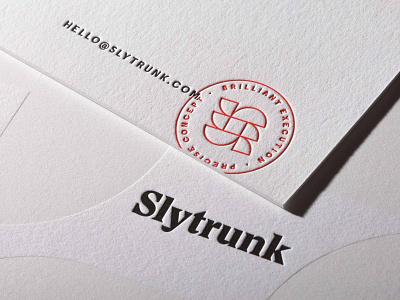 Slytrunk brand branding development letterpress logo print s software