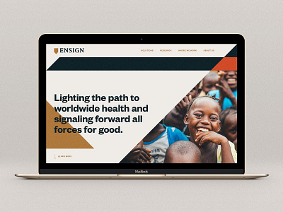 Ensign Website Mock africa design e ensign geometric public health shapes ui ux web