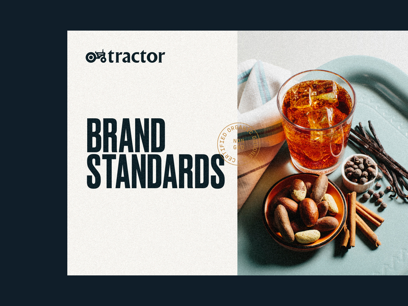 Tractor Brand Standards beverages brand guide branding identity logo print tractor typography