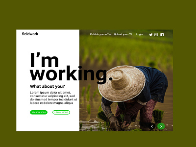 Fieldwork Mockup design figma figmaafrica figmadesign landing page landing page design ui ux web website