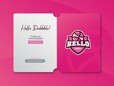 Hello Dribbble! branding clean concept creative design dribbble dribbble debut first shot illustration logo ticket typography ui vector welcome