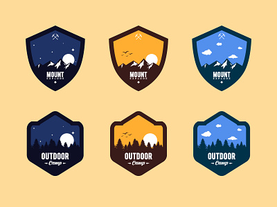Outdoor Badge Logo adventure badge camp element emblem explore graphic illustration label logo mountain nature outdoor retro sign symbol travel vector vintage wilderness