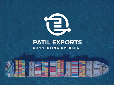 Logo for Patil Exports brand and identity branding exporter graphic design logo mark minimal minimalistic logo simplified symbol design