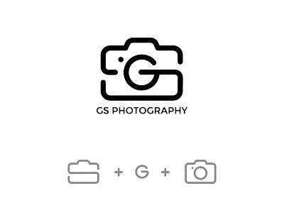 GS photography logo brand and identity branding graphic design icon minimal minimalistic logo photograhy symbol design typography vector