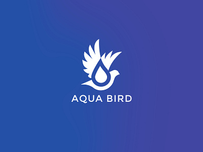 Aqua Bird Logo aqua bird bird flying bird water water drop