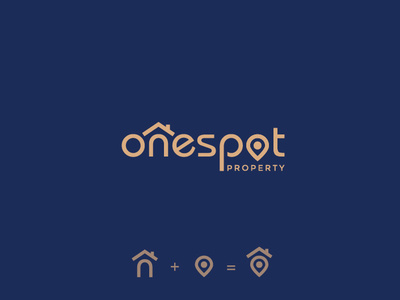 A New Brand Identity For OneSpot Property building company builder typography design vector graphic design branding simplified mark logo icon symbol design minimalistic logo minimal brand and identity
