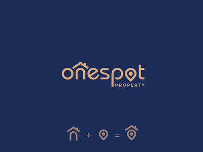 A New Brand Identity For OneSpot Property brand and identity branding builder building company design graphic design icon logo mark minimal minimalistic logo simplified symbol design typography vector